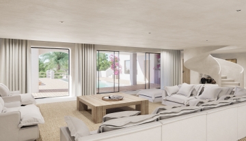 Resa Estates Ibiza for sale te koop can Furnet zicht op zee te koop living.jpeg